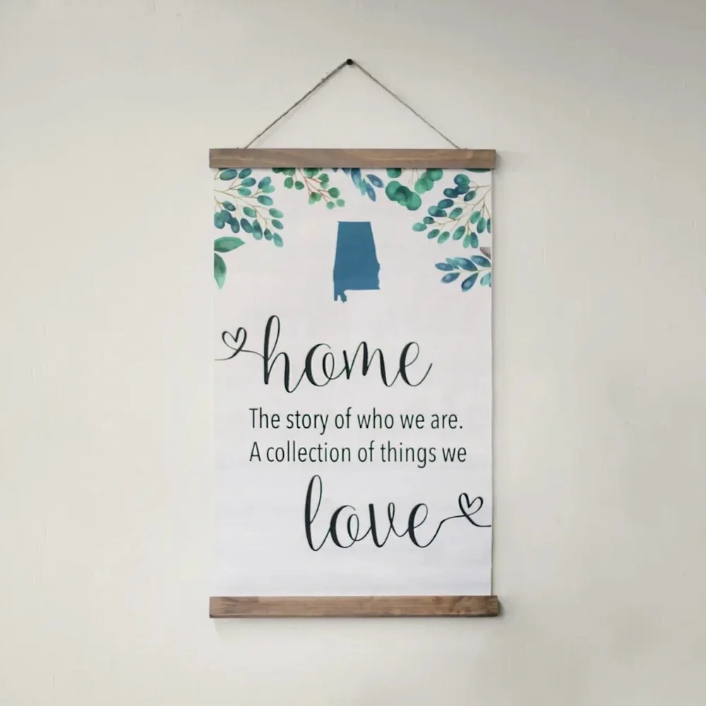Alabama Home Love Wall Hanging - Blue and Green